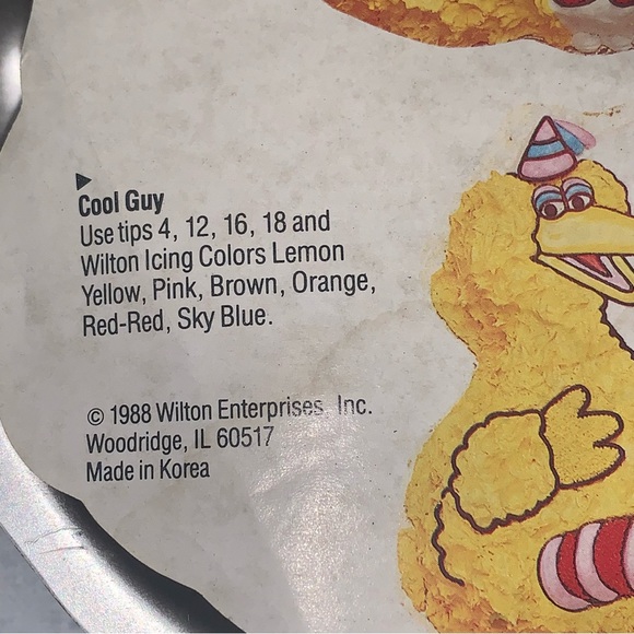 Vintage 80’s Wilton BIG BIRD & ERNIE Cake Pans w/ Instructions Stored NEW 1983 - Picture 9 of 16